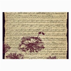 Vintage Music Sheet Song Musical Large Glasses Cloth by Nexatart