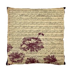 Vintage Music Sheet Song Musical Standard Cushion Case (one Side) by Nexatart