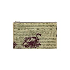 Vintage Music Sheet Song Musical Cosmetic Bag (small)  by Nexatart