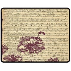 Vintage Music Sheet Song Musical Fleece Blanket (medium)  by Nexatart