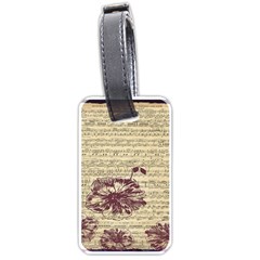 Vintage Music Sheet Song Musical Luggage Tags (one Side)  by Nexatart