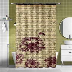 Vintage Music Sheet Song Musical Shower Curtain 48  X 72  (small)  by Nexatart