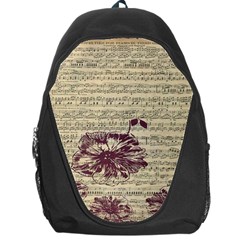 Vintage Music Sheet Song Musical Backpack Bag by Nexatart