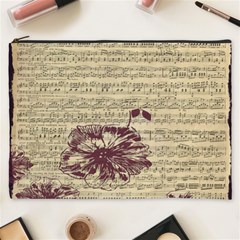 Vintage Music Sheet Song Musical Cosmetic Bag (xxxl)  by Nexatart