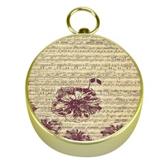 Vintage Music Sheet Song Musical Gold Compasses by Nexatart