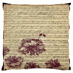 Vintage Music Sheet Song Musical Standard Flano Cushion Case (one Side)