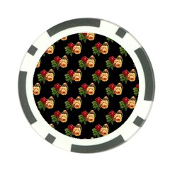 Vintage Roses Wallpaper Pattern Poker Chip Card Guard