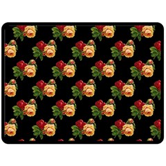 Vintage Roses Wallpaper Pattern Fleece Blanket (large)  by Nexatart