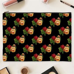 Vintage Roses Wallpaper Pattern Cosmetic Bag (xxxl)  by Nexatart