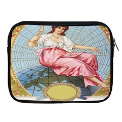 Vintage Art Collage Lady Fabrics Apple Ipad 2/3/4 Zipper Cases by Nexatart