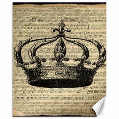 Vintage Music Sheet Crown Song Canvas 16  X 20   by Nexatart