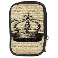 Vintage Music Sheet Crown Song Compact Camera Cases by Nexatart