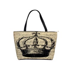 Vintage Music Sheet Crown Song Shoulder Handbags by Nexatart