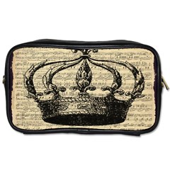 Vintage Music Sheet Crown Song Toiletries Bags by Nexatart