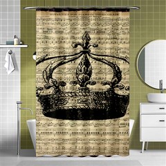 Vintage Music Sheet Crown Song Shower Curtain 48  X 72  (small)  by Nexatart