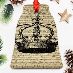 Vintage Music Sheet Crown Song Bell Ornament (two Sides) by Nexatart