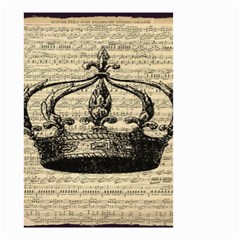 Vintage Music Sheet Crown Song Small Garden Flag (two Sides) by Nexatart