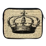 Vintage Music Sheet Crown Song Apple iPad 2/3/4 Zipper Cases Front