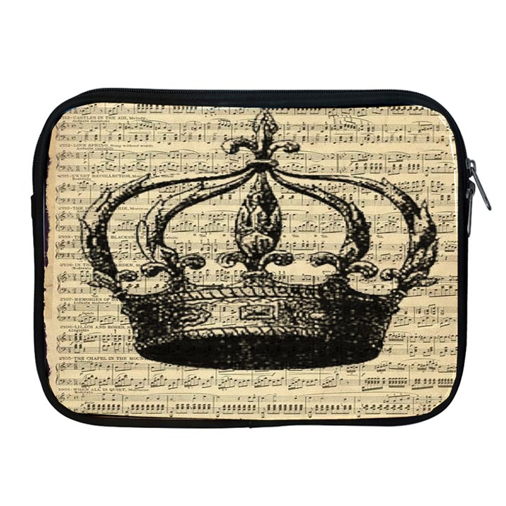 Vintage Music Sheet Crown Song Apple iPad 2/3/4 Zipper Cases