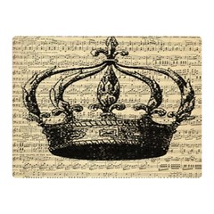 Vintage Music Sheet Crown Song Double Sided Flano Blanket (mini)  by Nexatart