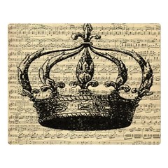 Vintage Music Sheet Crown Song Double Sided Flano Blanket (large)  by Nexatart