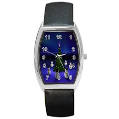 Waiting For The Xmas Christmas Barrel Style Metal Watch by Nexatart