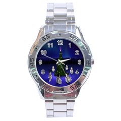 Waiting For The Xmas Christmas Stainless Steel Analogue Watch by Nexatart