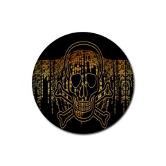 Virus Computer Encryption Trojan Rubber Coaster (round)  by Nexatart