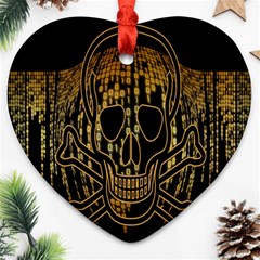 Virus Computer Encryption Trojan Heart Ornament (two Sides) by Nexatart