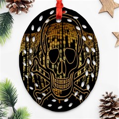 Virus Computer Encryption Trojan Oval Filigree Ornament (two Sides) by Nexatart