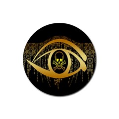 Virus Computer Encryption Trojan Rubber Coaster (round)  by Nexatart