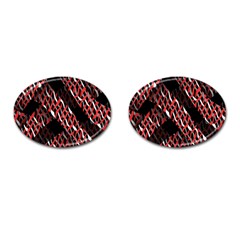 Weave And Knit Pattern Seamless Cufflinks (oval) by Nexatart