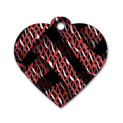 Weave And Knit Pattern Seamless Dog Tag Heart (one Side) by Nexatart