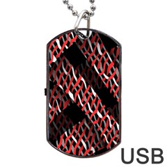 Weave And Knit Pattern Seamless Dog Tag Usb Flash (one Side) by Nexatart