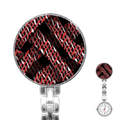 Weave And Knit Pattern Seamless Stainless Steel Nurses Watch by Nexatart