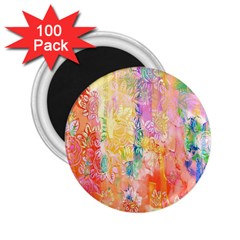 Watercolour Watercolor Paint Ink 2 25  Magnets (100 Pack)  by Nexatart