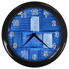 Wall Tile Design Texture Pattern Wall Clocks (black) by Nexatart