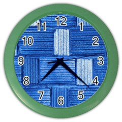 Wall Tile Design Texture Pattern Color Wall Clocks by Nexatart