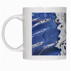 Water Reflection Abstract Blue White Mugs by Nexatart