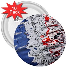 Water Reflection Abstract Blue 3  Buttons (10 Pack)  by Nexatart