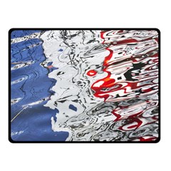 Water Reflection Abstract Blue Fleece Blanket (small) by Nexatart