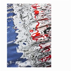 Water Reflection Abstract Blue Small Garden Flag (two Sides) by Nexatart