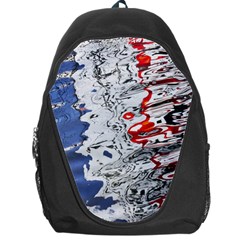 Water Reflection Abstract Blue Backpack Bag by Nexatart