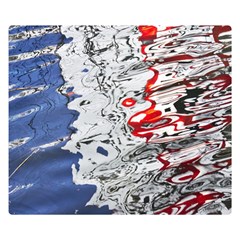 Water Reflection Abstract Blue Double Sided Flano Blanket (small) 