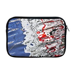 Water Reflection Abstract Blue Apple Macbook Pro 17  Zipper Case by Nexatart