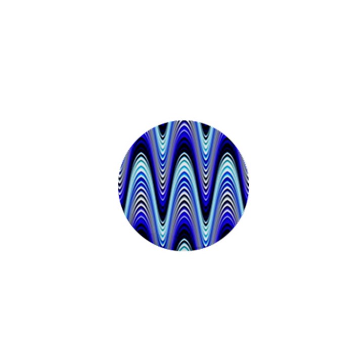 Waves Wavy Blue Pale Cobalt Navy 1  Mini Buttons