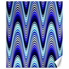 Waves Wavy Blue Pale Cobalt Navy Canvas 20  X 24   by Nexatart