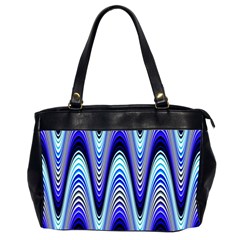 Waves Wavy Blue Pale Cobalt Navy Office Handbags (2 Sides)  by Nexatart