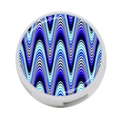 Waves Wavy Blue Pale Cobalt Navy 4-port Usb Hub (two Sides)  by Nexatart