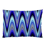 Waves Wavy Blue Pale Cobalt Navy Pillow Case (Two Sides) Front